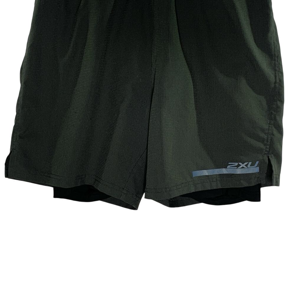 2xu L Mens 2 In 1 Running Compression Shorts Blac… - image 5